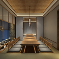 Japanese-style private rooms Japanese cuisine box 3d model