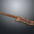 Antique Handcrafted Wooden Tool With Natural Grain Texture And Rustic Vintage Design