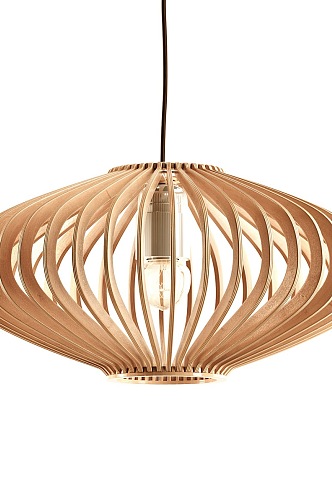 Natural rattan pendant lamp cover 3d model