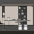 Modern study 3d model