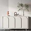 Modern Sideboard Cream Sideboard 3d model
