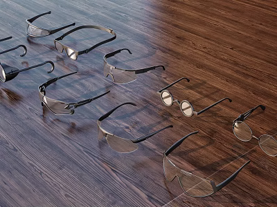 All kinds of glasses glasses material 3d model