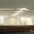 Modern Church Church Multi-function Hall 3d model