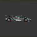 ORACLE Teal And Gray Race Car With Aerodynamic Body And Racing Livery Number 20
