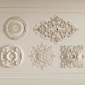 Elegant Wall Decor With Intricate Carved Patterns Circular Square Designs On White Background