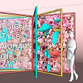 Bauhaus 2018 Design Style Photo Spot With Vibrant Flower Decorations