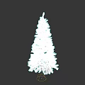 Artistic Snow Covered Pine Tree Sculpture With Detailed Carving Design