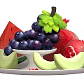 Inflatable Fruit Themed Decorative Model With Watermelon Pomegranate Grapes And Cantaloupe Design