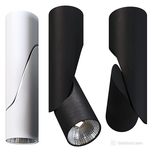 Modern LED Downlights And Spotlights With Sleek Design For Home Interior 3d model 