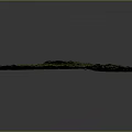 3D Mountainous Terrain Model With Green Vegetation And Elevated Landforms