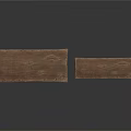Two Brown Wooden Benches with Exquisite Carved Patterns for Home Living Spaces