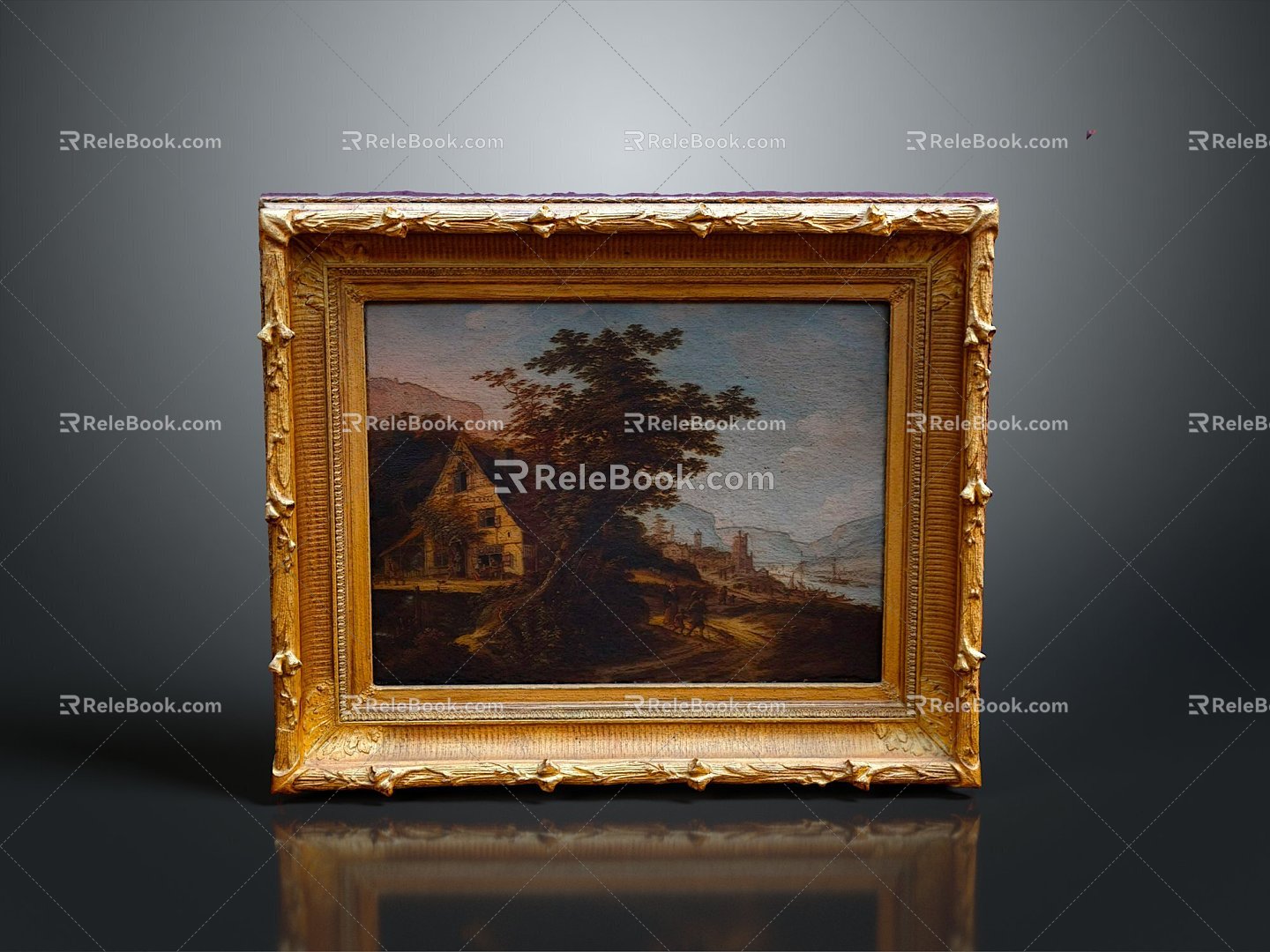 European Oil Painting Oil Painting Frame Frame 3d model