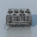 Heavy Duty Industrial Swing Door With Metal Frame And Cooling Fans
