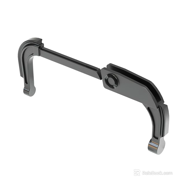 Black Metal Adjustable Clamp With Secure Grip Knob Design For Fixing Objects 3d model