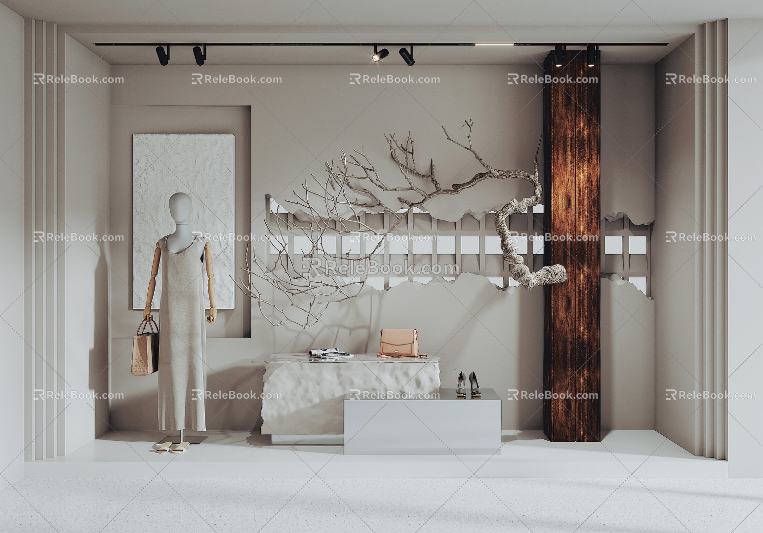 Modern Window Clothing Store Window 3d model