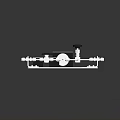 Modern universal coupling metal device universal joint link coupler coupling 3d model