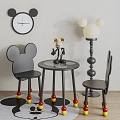 Mickey Chair Children's Chair Mickey Floor Lamp Mickey Mouse Single Chair Children's Table and Chair 3d model