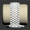Luxury Silver Bracelet Watch with White Dial and Blue Hands Elegant Design