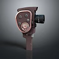 Vintage Film Camera Electronic Device With Retro Metal Components And Classic Lens