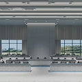 modern command center command control room 3d model