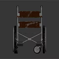 High Quality Medical Equipment Wheelchair With Metal Frame Brown Seat And Armrests