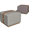 Modern Sofa Stool Low Stool Low Stamp 3d model