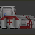 First Aid Medical Kits With Red Cross Symbols In Various Shapes And Straps