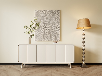 Modern Cream Style Entrance Cabinet model