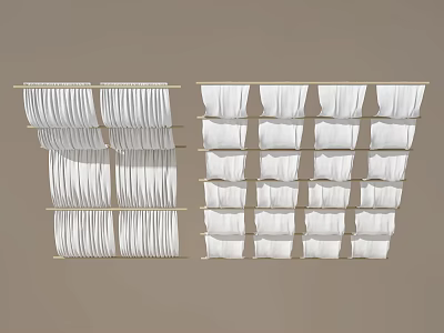 Modern Curtain Crane Curtain Ceiling 3d model