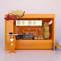Orange Themed Peanut Mall Store With Cartoon Mascot And Product