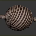 Decorative Ornament Combination With Copper Colored Striped Spiral Design And Unique Shape