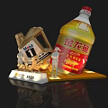 Commercial Display Equipment for Edible Oil and Lubricant Products with Miniature Figures