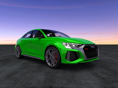 Audi RS3 sedan performance car sports car coupe 3d model