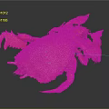 Vibrant Orange And Pink Crab With White Spots And Orange Claws On Dark Background