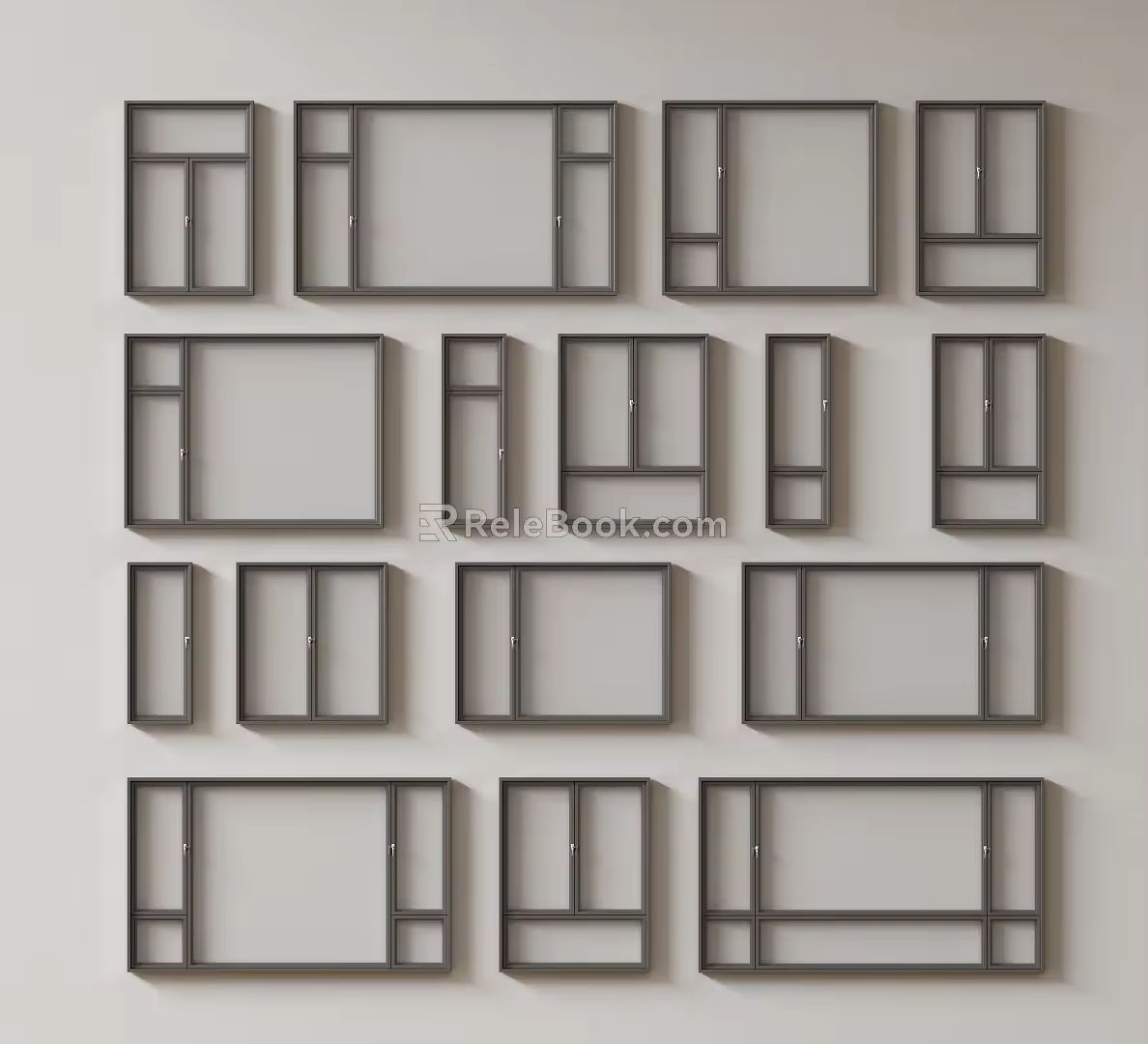 Modern windows combination windows glass windows floor-to-ceiling windows balcony windows bay windows bedroom windows sliding windows casement windows doors and windows 3d model