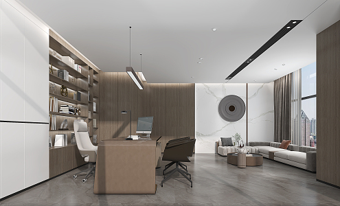 Modern Office Manager Room 3d model