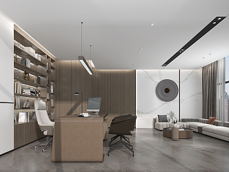 Modern Office Manager Room 3d model