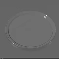 Stylish Silver Round Tray Dinnerware Set With Modern Design For Dining Table 3d model