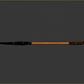 Home Cleaning Mop With Orange Pole Wooden Handle And Metal Head For Daily Use