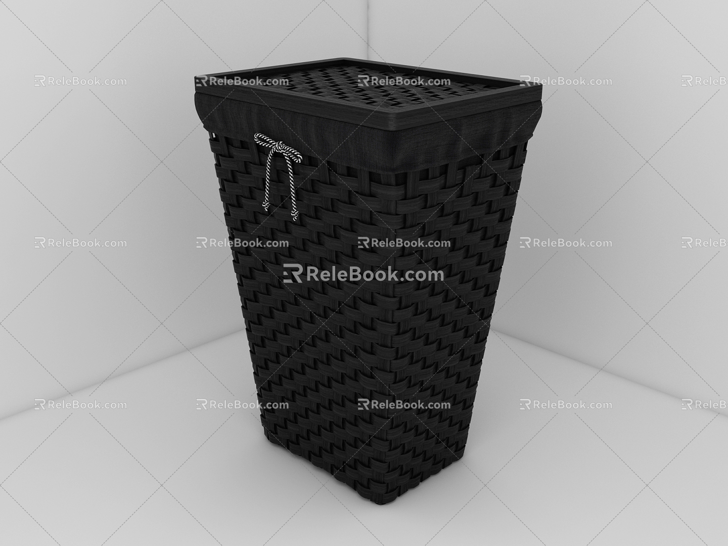 Modern Storage Basket IKEA Rattan Basket 3d model