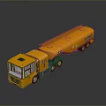 Yellow Functional Tanker Truck With Large Capacity Tank And Shiny Surface For Transportation 3D Render