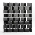 Modern Black Switch Panels Arranged In Sleek Grid Design For Home Interior 3d model