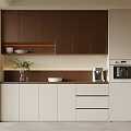 Middle Style Wine Cabinet Sideboard 3d model