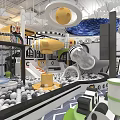 Colorful Children's Playground With Ball Pit Slide Climbing Structure And Space Theme Decorations