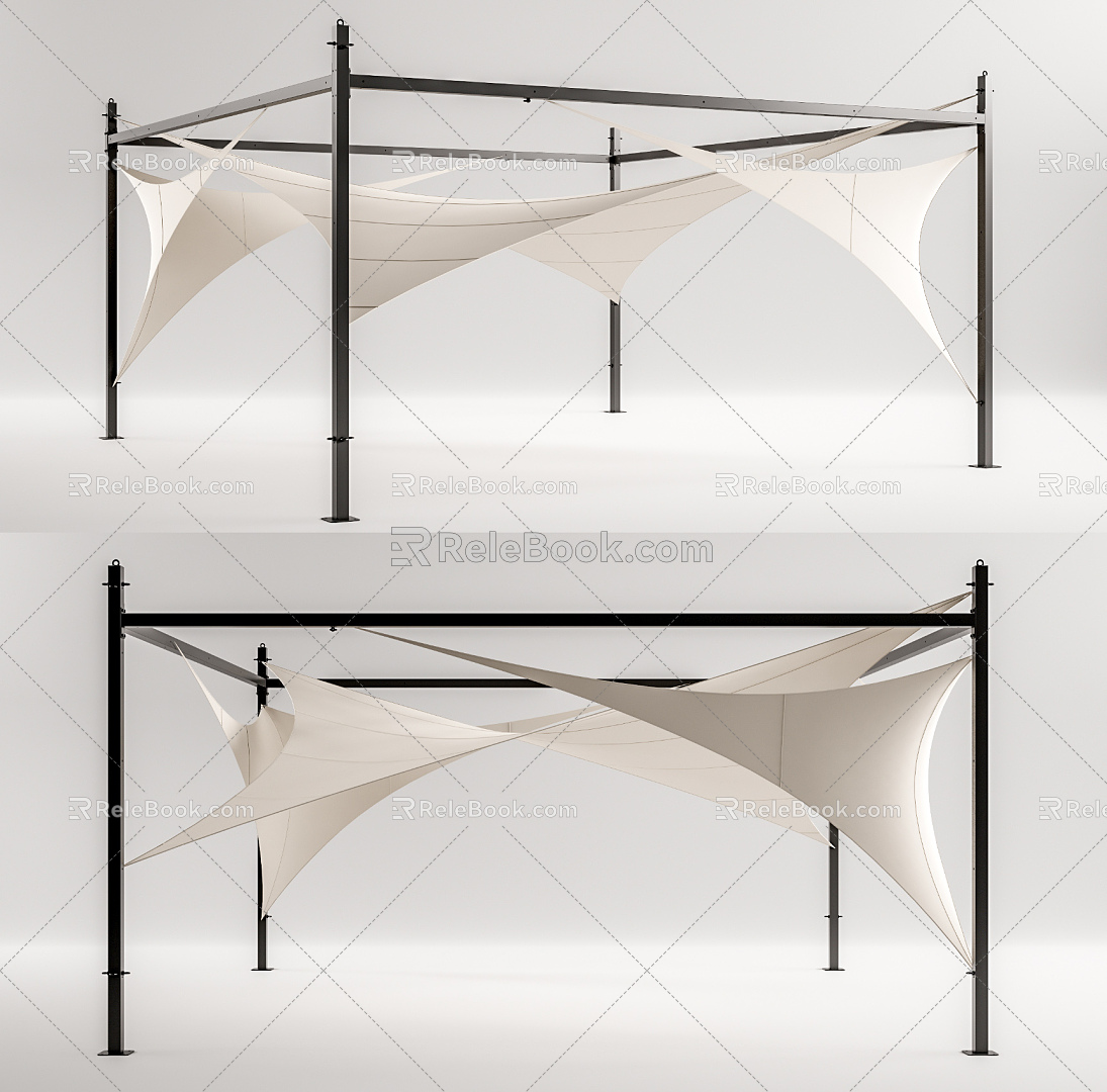 Modern tent pavilion canopy awning 3d model