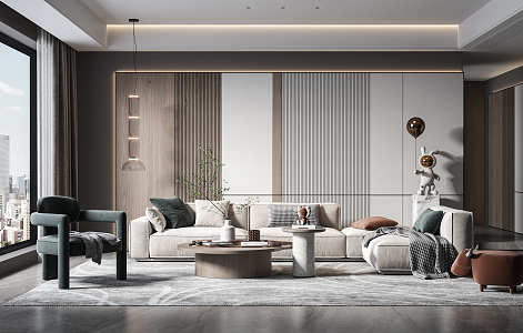 modern living room 3d model