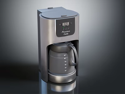 Cafe Stainless Steel Coffee Maker With Digital Display And Glass Carafe 3d model