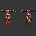 Male Fantasy Game Characters In Different Armor With Arms Outstretched