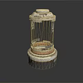 Industrial Mechanical Component With Transparent Body Copper Ring Golden Top And Black Base