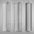 Modern Wall Lamps With White Translucent Shades And Metal Frames Mounted On Brown Wall